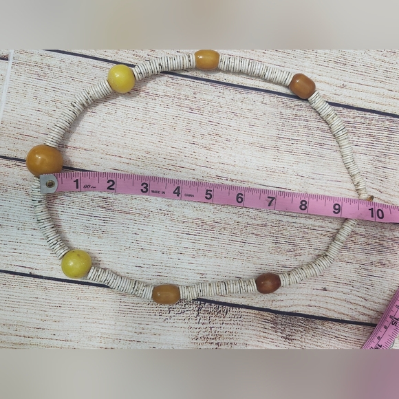 Antique Bakelite Heishi Shell Disk Graduated necklace
